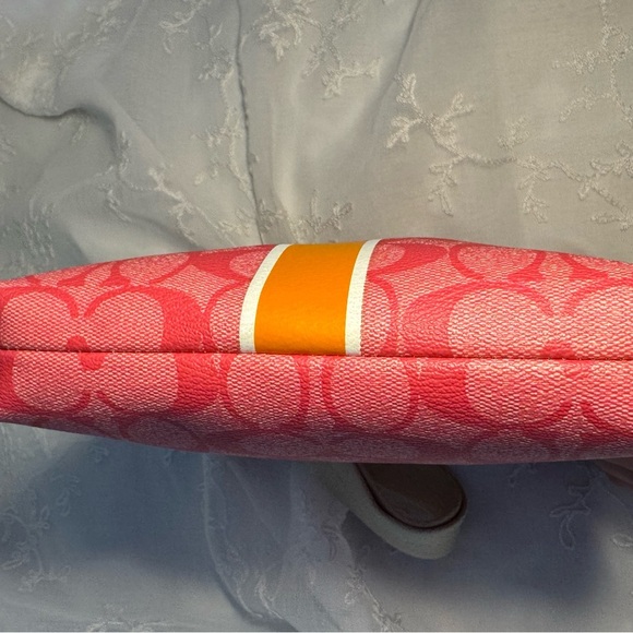 Coach Pink and Orange Crossbody Bag with Signature Monogram - Picture 3 of 6